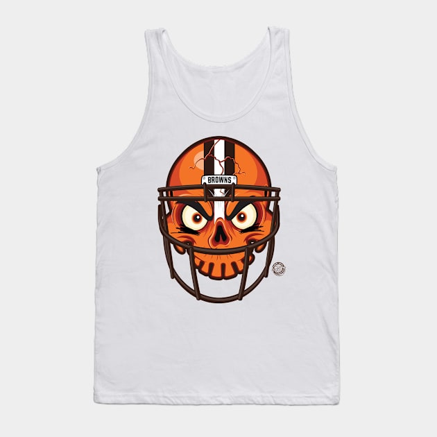 Cleveland Browns SkullyDawg Helmet Tank Top by Goin Ape Studios